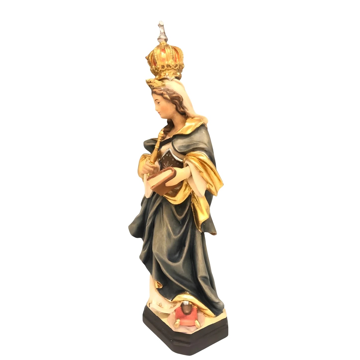 Saint Cunigunde Hand-Painted Wood Statue