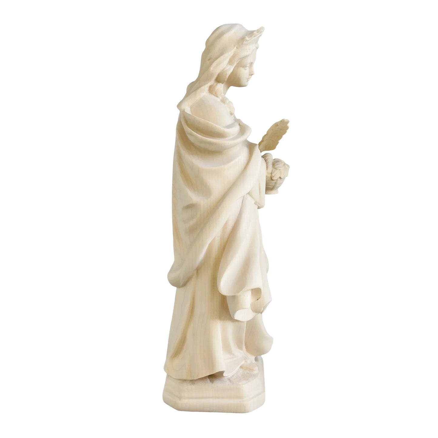 Saint Dorothy, Hand-Painted Wooden Statue, Val Gardena Craftsmanship
