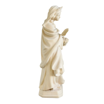 Saint Dorothy, Hand-Painted Wooden Statue, Val Gardena Craftsmanship