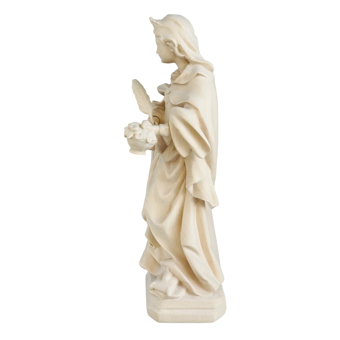 Saint Dorothy, Hand-Painted Wooden Statue, Val Gardena Craftsmanship