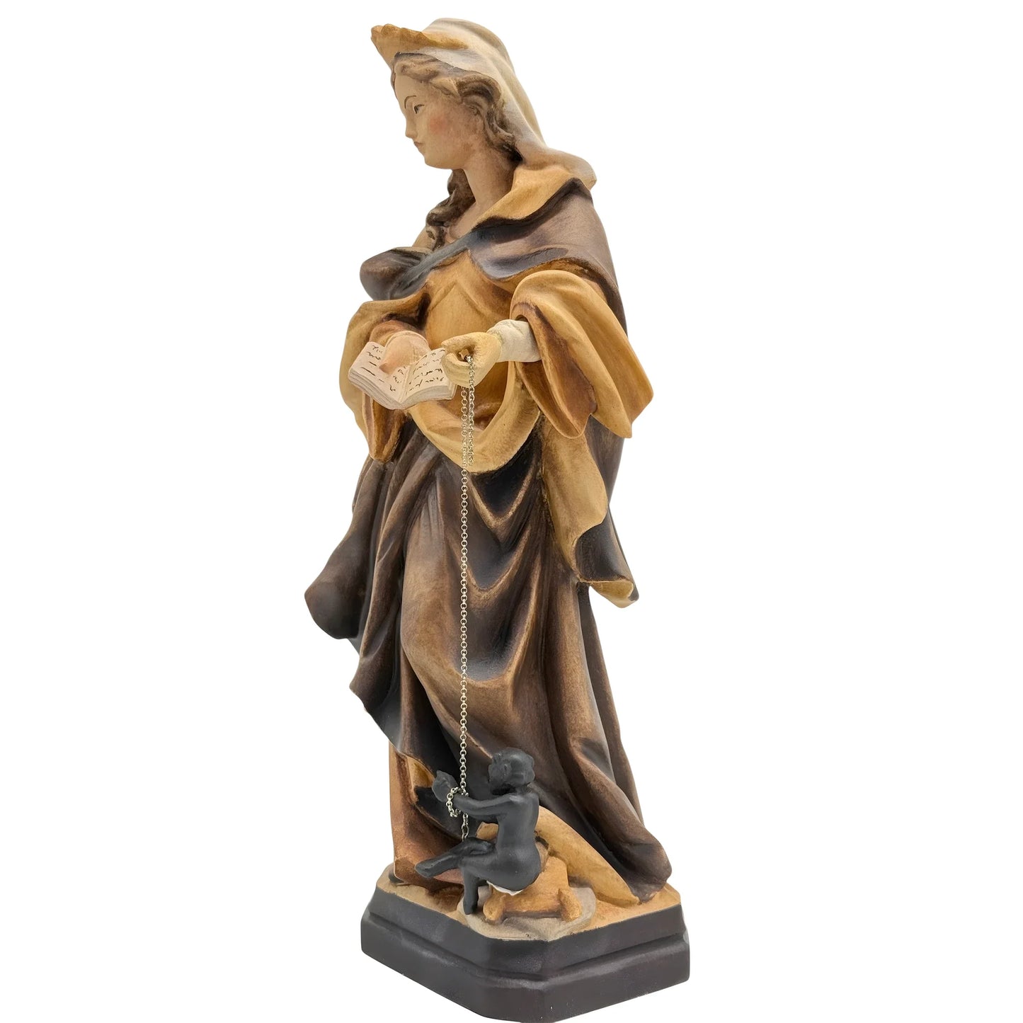 Saint Juliana Wooden Statue Val Gardena: Triumph over Evil