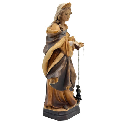 Saint Juliana Wooden Statue Val Gardena: Triumph over Evil