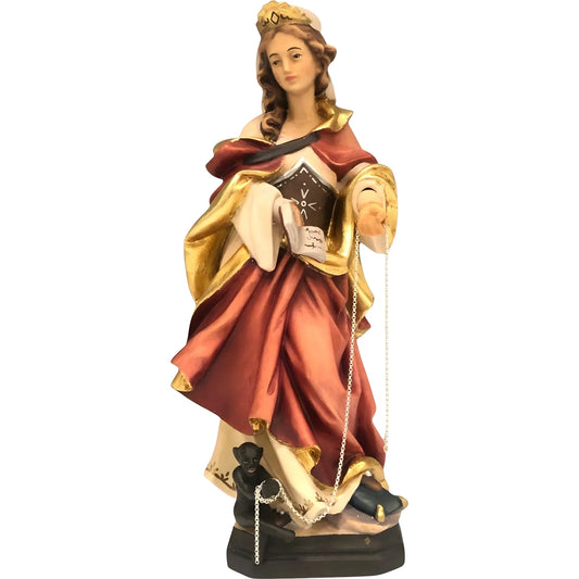 Saint Juliana Wooden Statue Val Gardena: Triumph over Evil