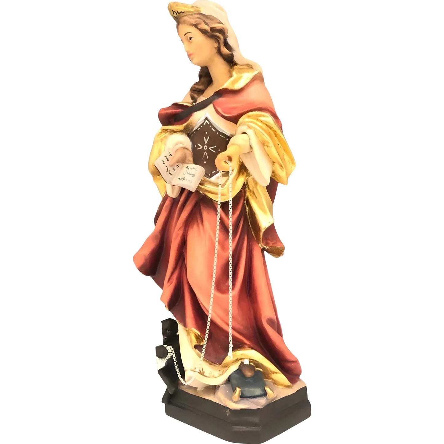 Saint Juliana Wooden Statue Val Gardena: Triumph over Evil