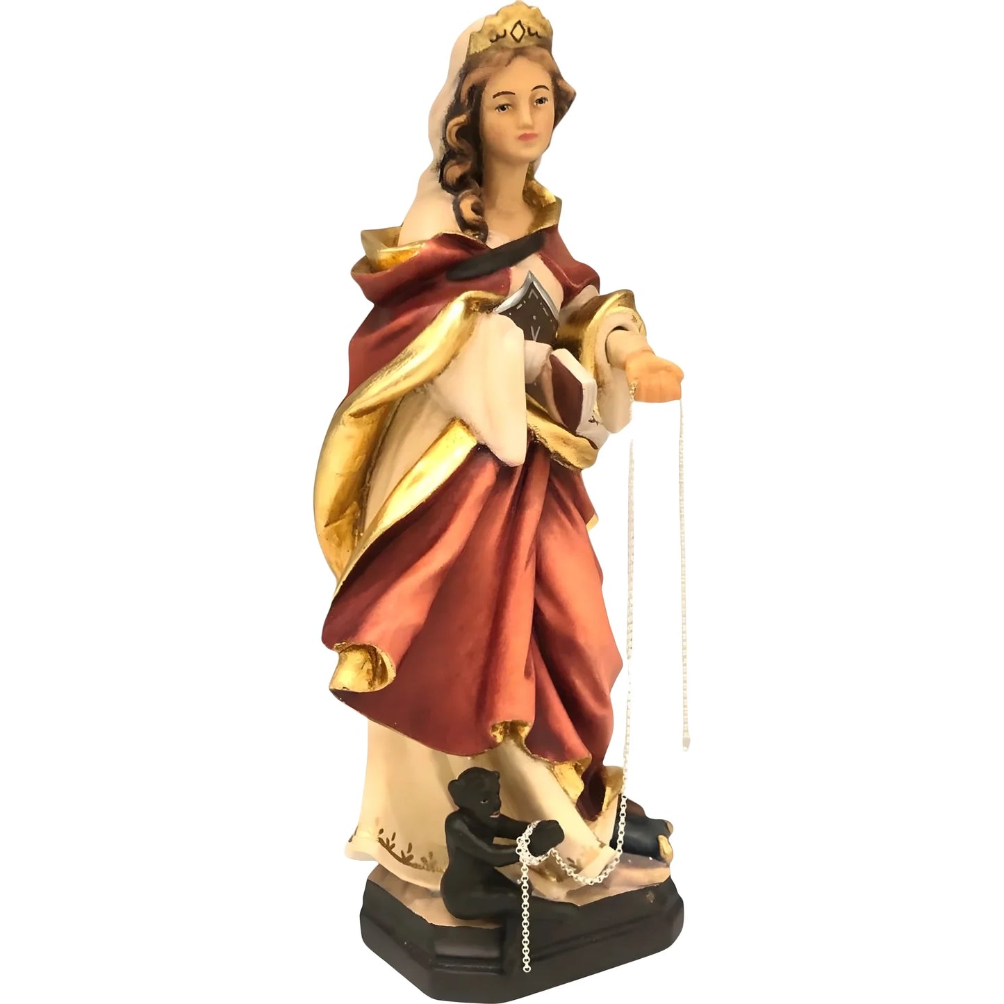 Saint Juliana Wooden Statue Val Gardena: Triumph over Evil