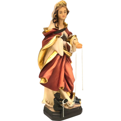 Saint Juliana Wooden Statue Val Gardena: Triumph over Evil