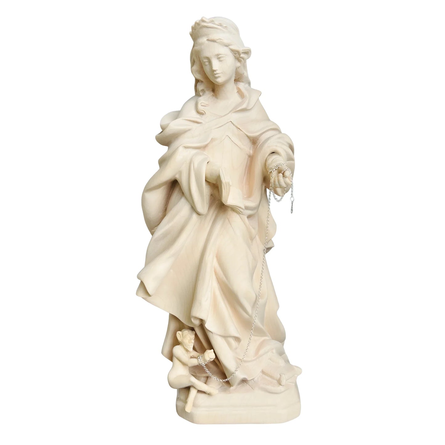 Saint Juliana Wooden Statue Val Gardena: Triumph over Evil