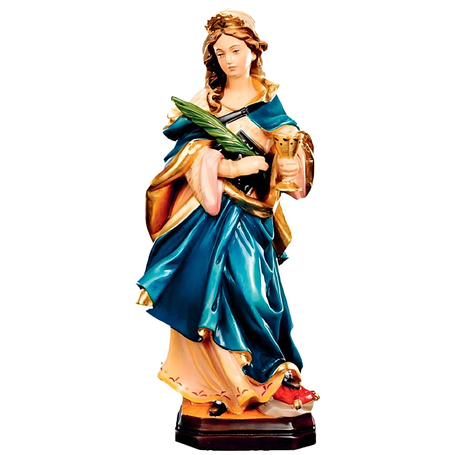 Saint Ottilia Hand-Carved Wood Statue
