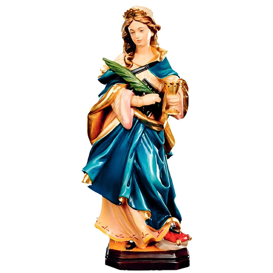 Saint Ottilia Hand-Carved Wood Statue