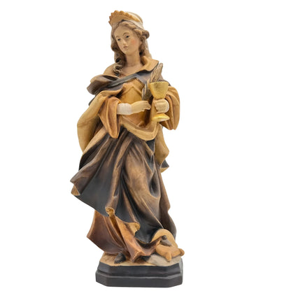 Saint Ottilia Hand-Carved Wood Statue