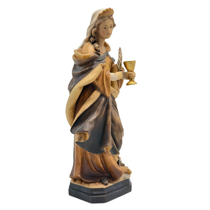 Saint Ottilia Hand-Carved Wood Statue