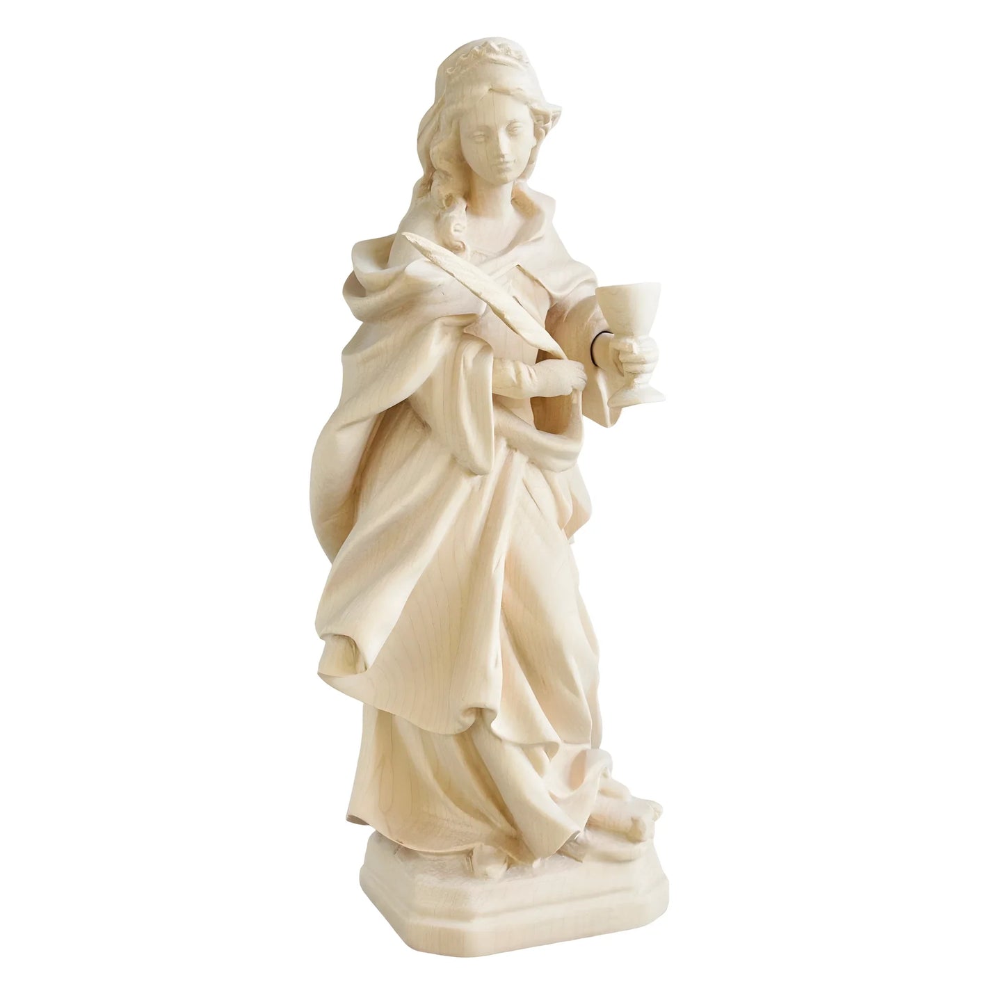 Saint Ottilia Hand-Carved Wood Statue