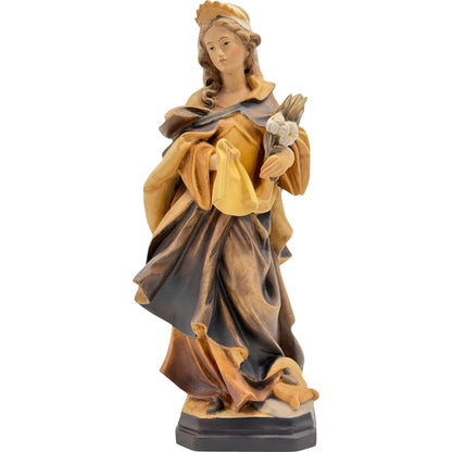 Saint Veronica Hand-Carved Wood Sculpture from Val Gardena