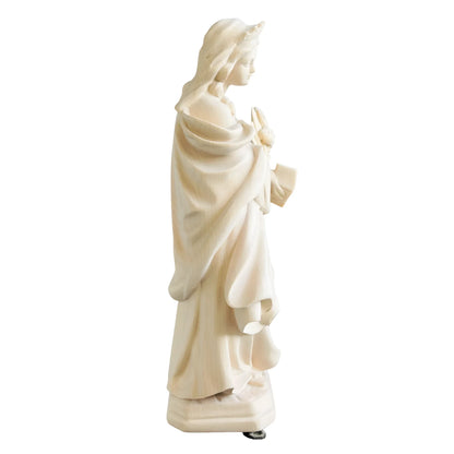 Saint Veronica Hand-Carved Wood Sculpture from Val Gardena