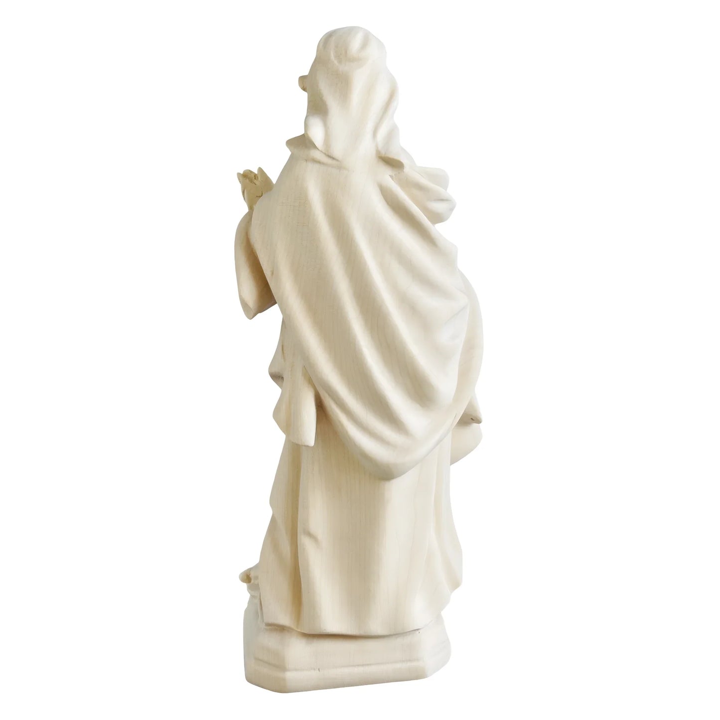 Saint Veronica Hand-Carved Wood Sculpture from Val Gardena