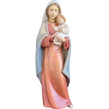 Modern Madonna and Child Sculpture in Maple and Lime wood Val Gardena