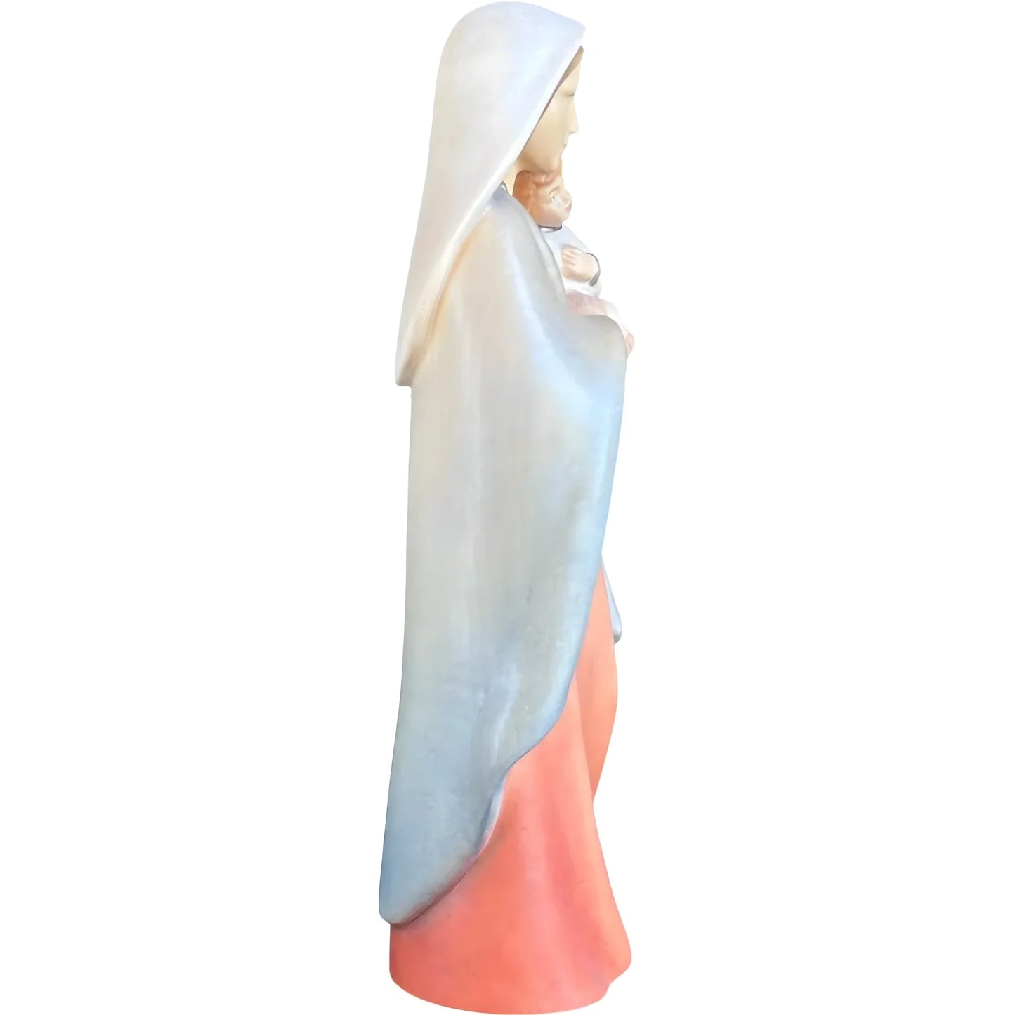 Modern Madonna and Child Sculpture in Maple and Lime wood Val Gardena
