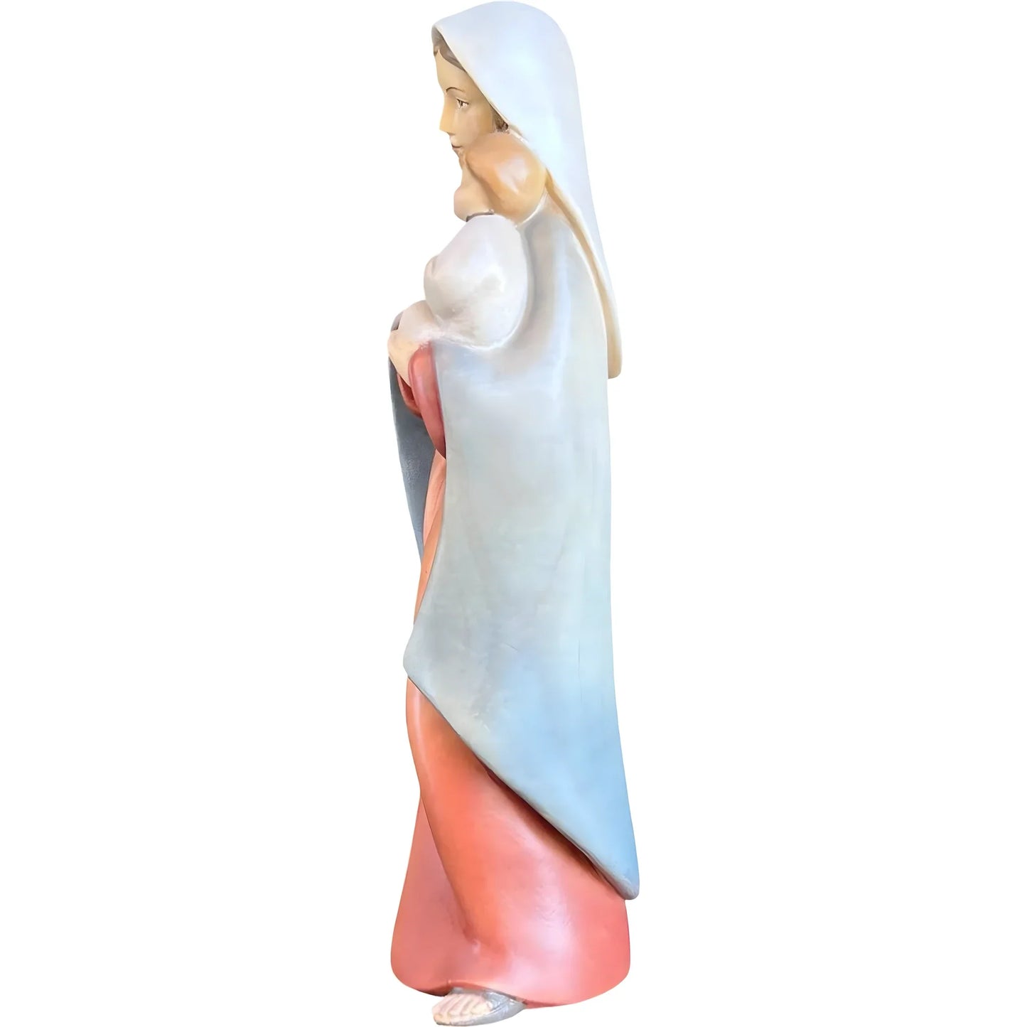 Modern Madonna and Child Sculpture in Maple and Lime wood Val Gardena