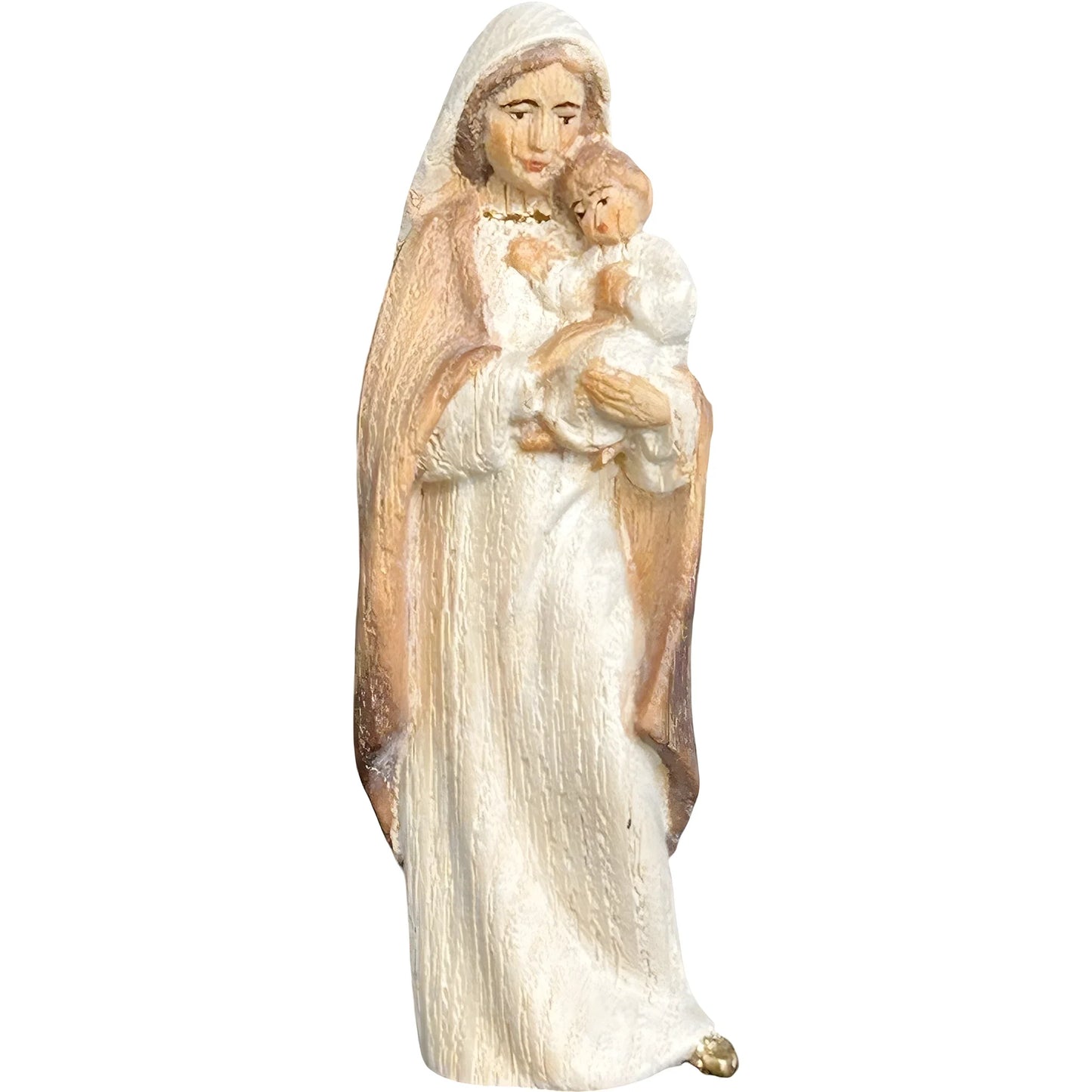 Modern Madonna and Child Sculpture in Maple and Lime wood Val Gardena