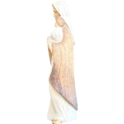 Modern Madonna and Child Sculpture in Maple and Lime wood Val Gardena