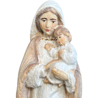 Modern Madonna and Child Sculpture in Maple and Lime wood Val Gardena
