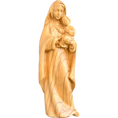 Modern Madonna and Child Sculpture in Maple and Lime wood Val Gardena