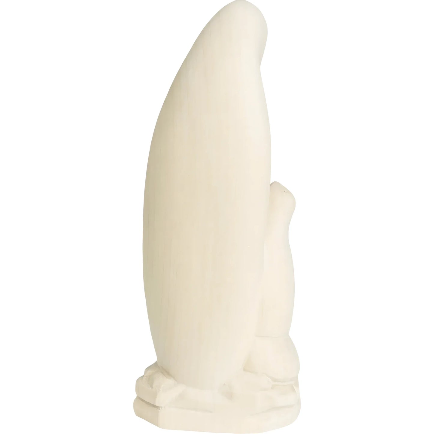 Lourdes Madonna Sculpture with Bernadette in Hand-Carved Val Gardena Wood