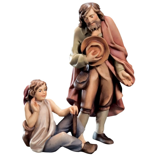 Shepherd and Young Boy - Maple Wood