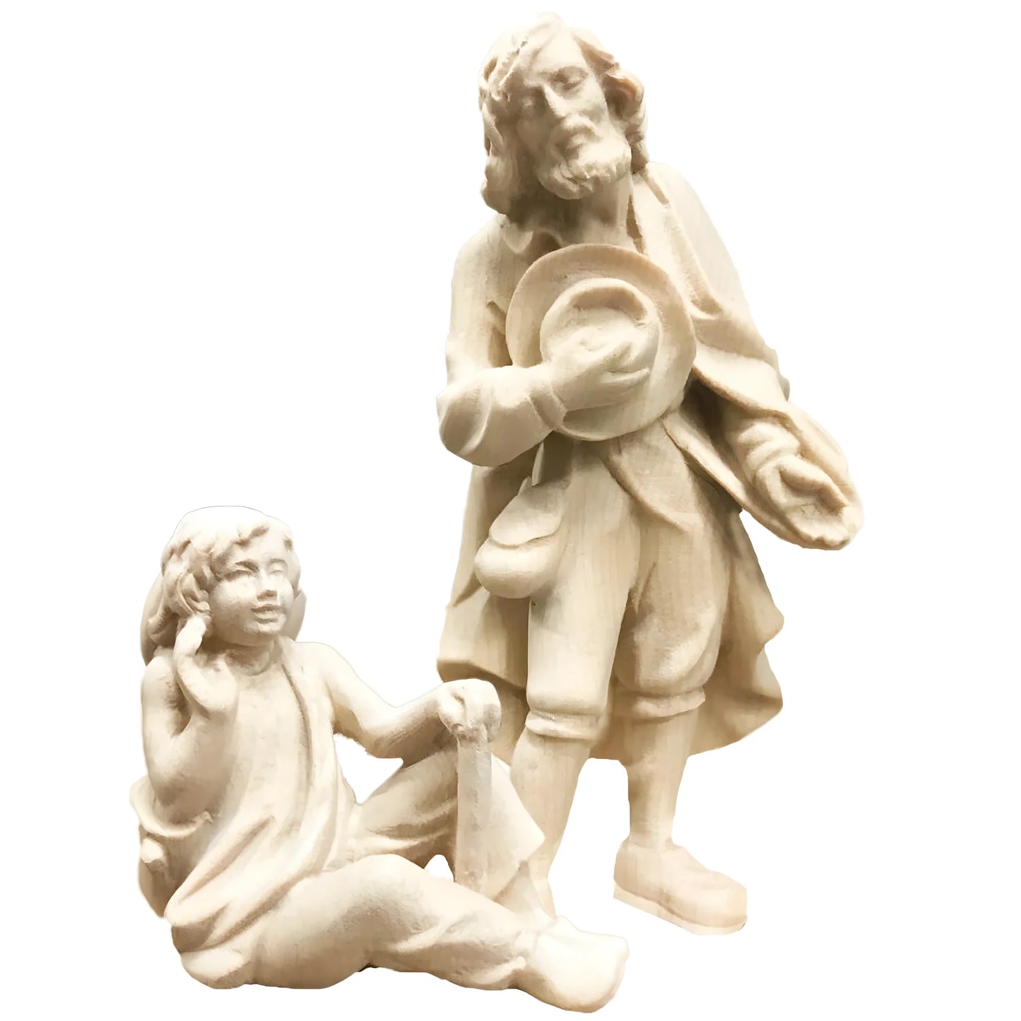Shepherd and Young Boy - Maple Wood