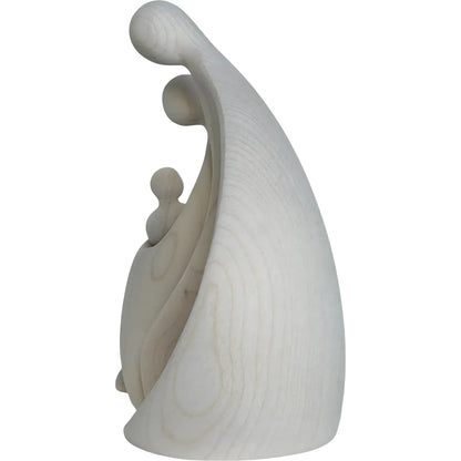 Abstract Holy Family Sculpture in Maple Wood Val Gardena