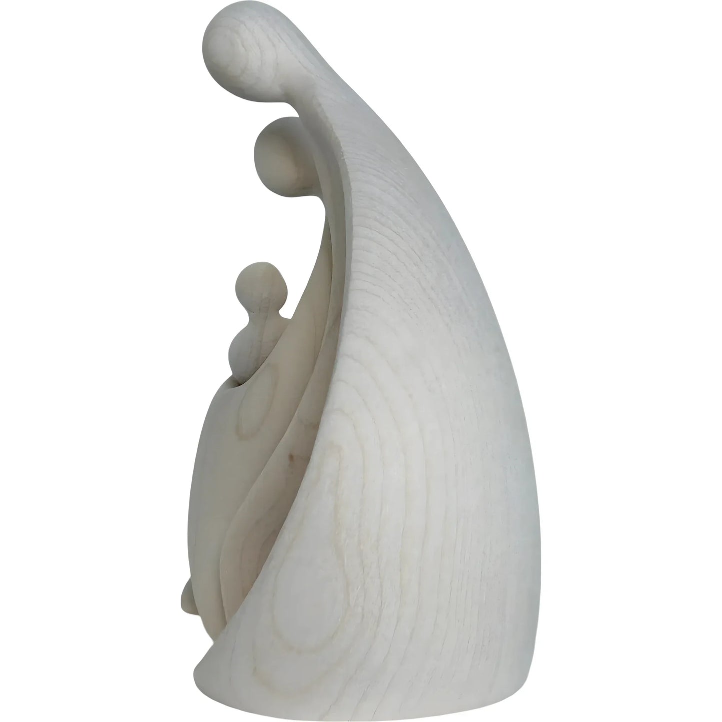 Abstract Holy Family Sculpture in Maple Wood Val Gardena
