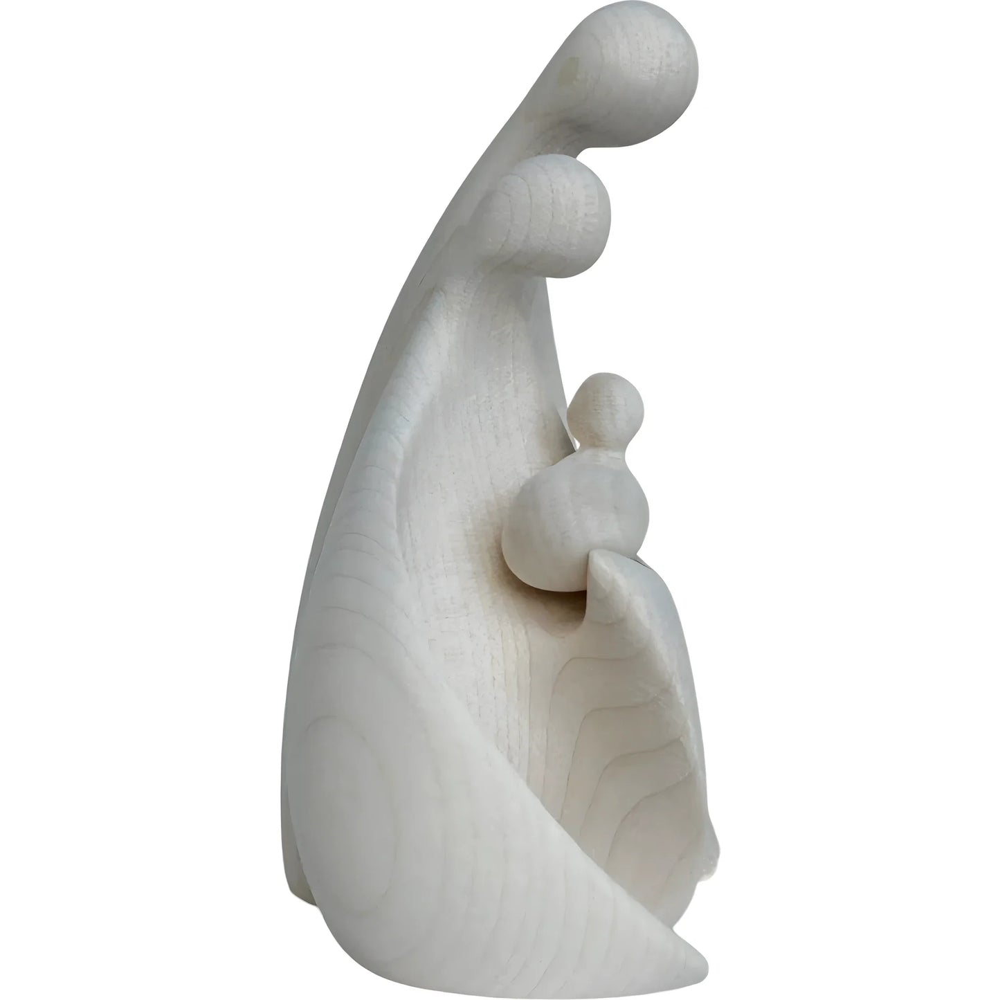 Abstract Holy Family Sculpture in Maple Wood Val Gardena