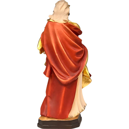 Holy Sculpture Saint Valeria in Carved Wood from Val Gardena