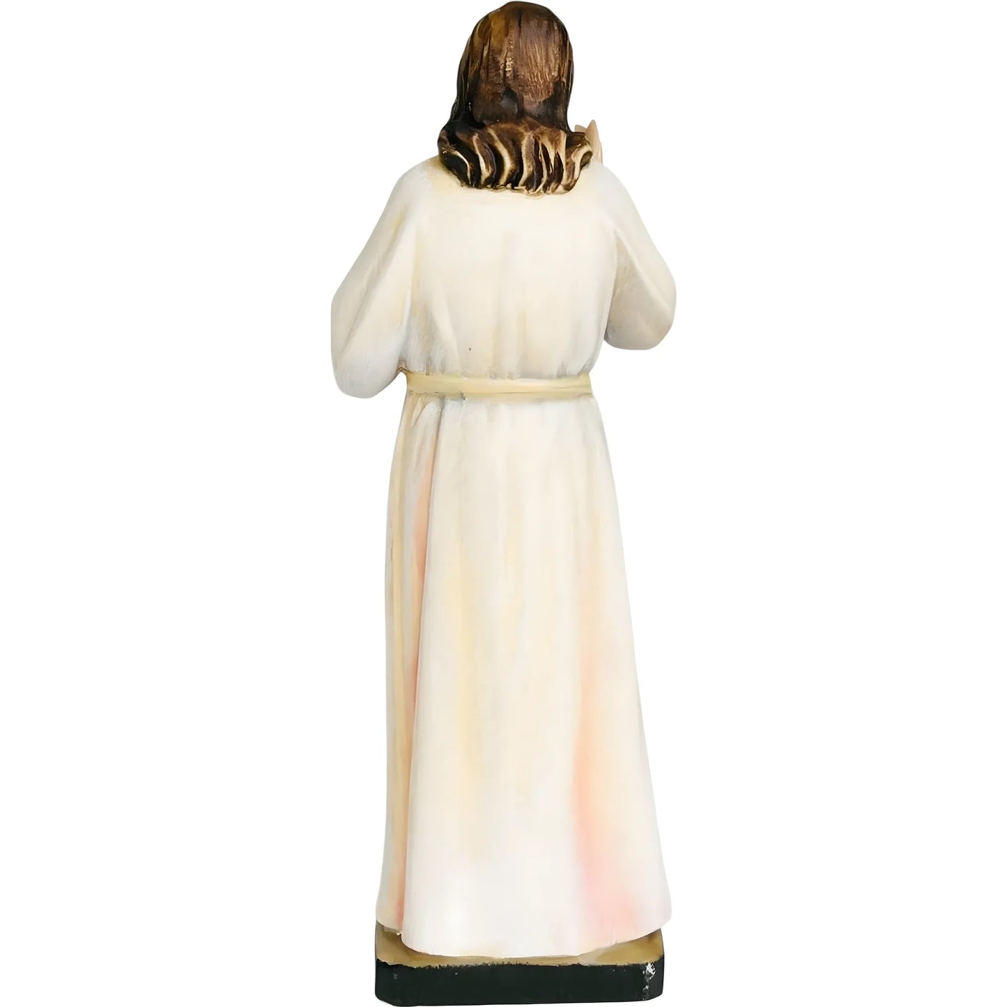 Sacred Heart of Jesus Sculpture in Val Gardena Wood, Hand-Painted