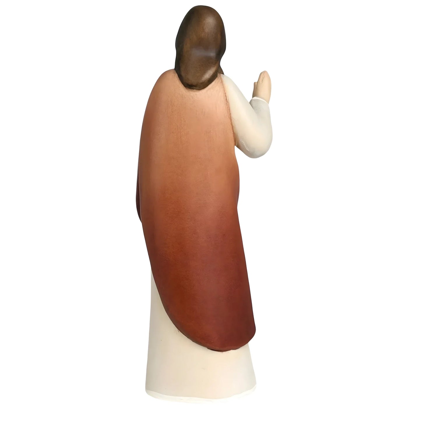 Modern Wooden Sacred Heart of Jesus Sculpture from Val Gardena