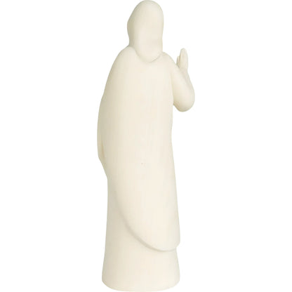 Modern Wooden Sacred Heart of Jesus Sculpture from Val Gardena