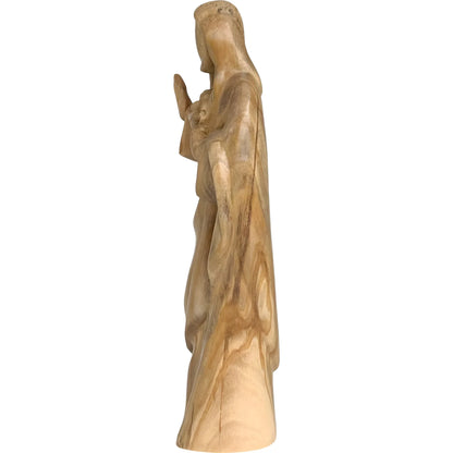 Modern Wooden Sacred Heart of Jesus Sculpture from Val Gardena