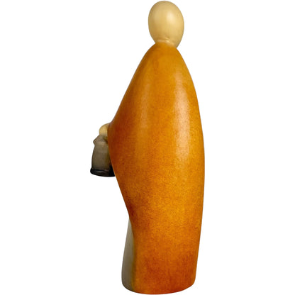 Saint Joseph Sculpture with Lantern - Maple Wood