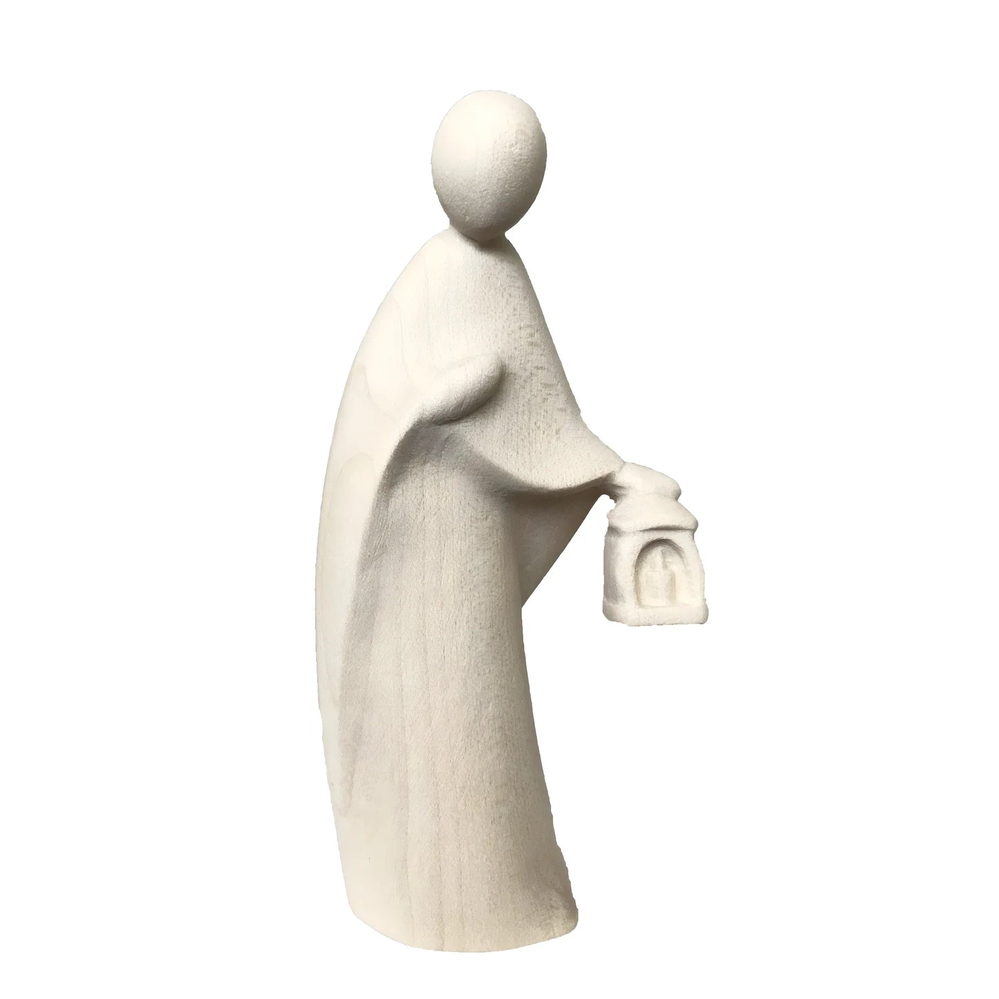 Saint Joseph Sculpture with Lantern - Maple Wood