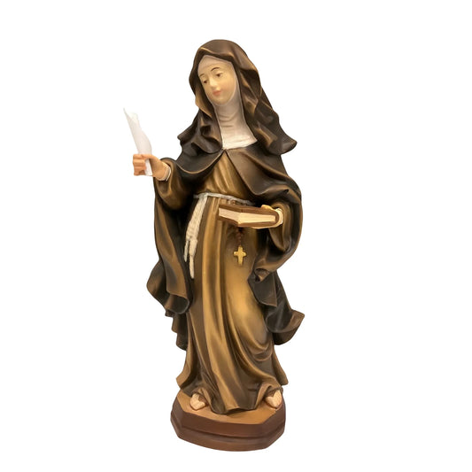 Sculpture of Saint Eva of Liège in Fine Val Gardena Wood