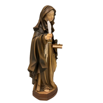 Sculpture of Saint Eva of Liège in Fine Val Gardena Wood