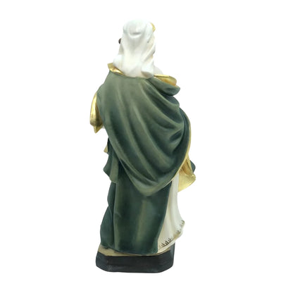 Saint Flora Martyr Sculpture in Val Gardena Wood, Hand-painted