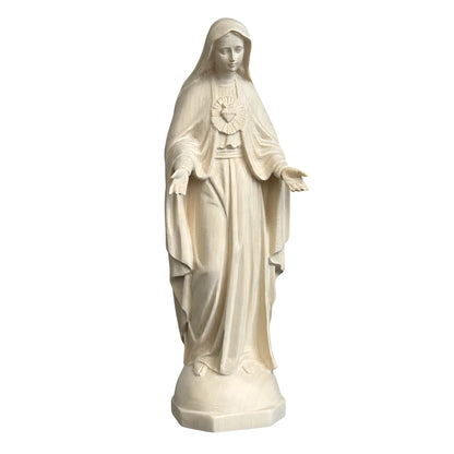 Sculpture of the Immaculate Heart of Mary, Val Gardena Wood Craftsmanship