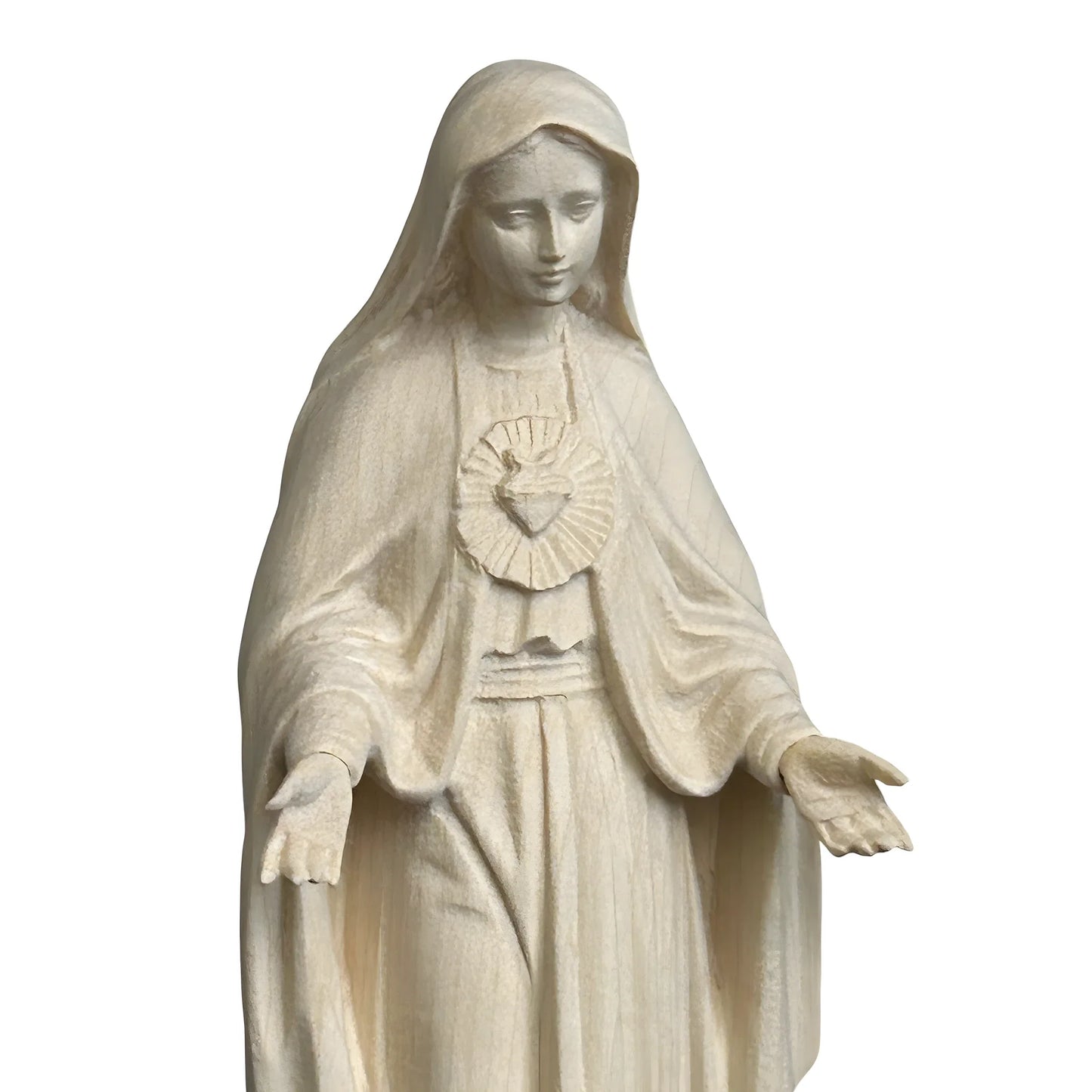 Sculpture of the Immaculate Heart of Mary, Val Gardena Wood Craftsmanship