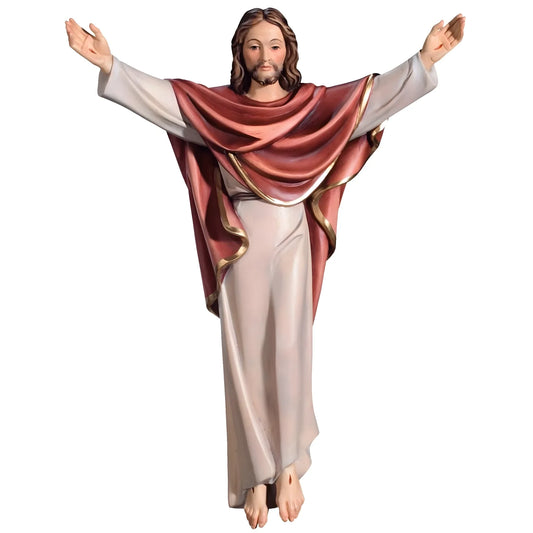 Sculpture of Jesus Christ the Risen King in Val Gardena wood