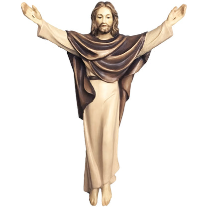 Sculpture of Jesus Christ the Risen King in Val Gardena wood