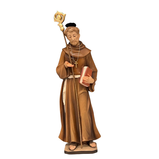 Sculpture of Saint Bernard of Tiron in Val Gardena Wood