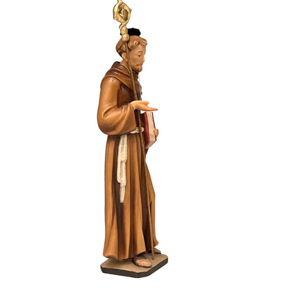 Sculpture of Saint Bernard of Tiron in Val Gardena Wood