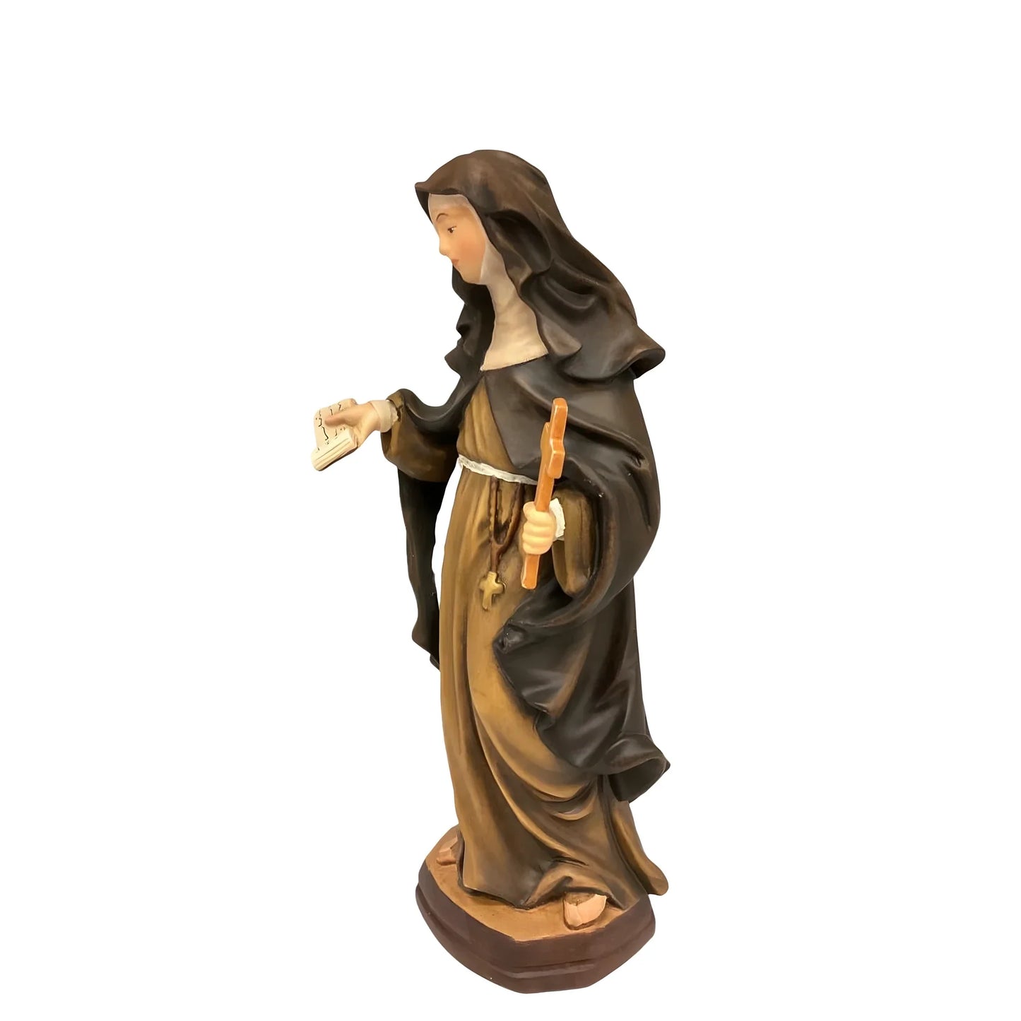 Sculpture of Saint Louise de Marillac in Val Gardena Wood