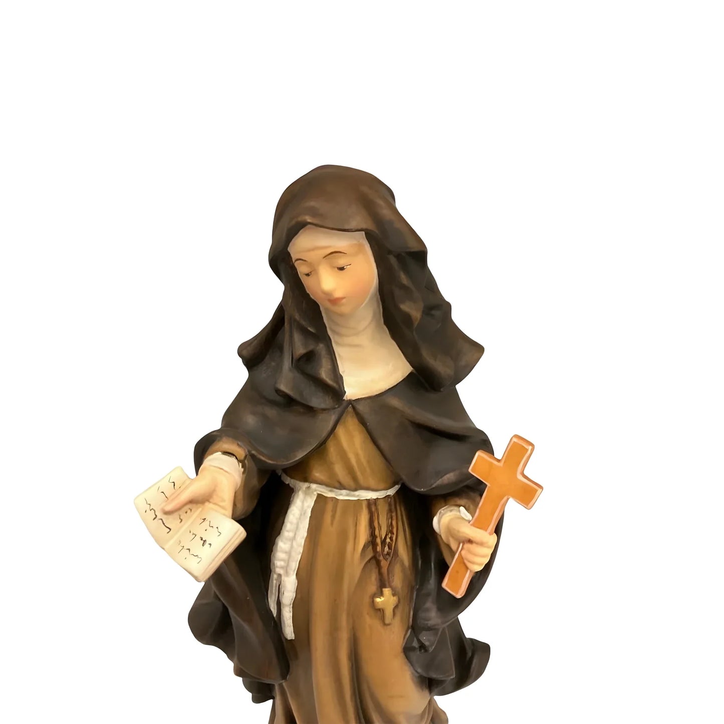 Sculpture of Saint Louise de Marillac in Val Gardena Wood